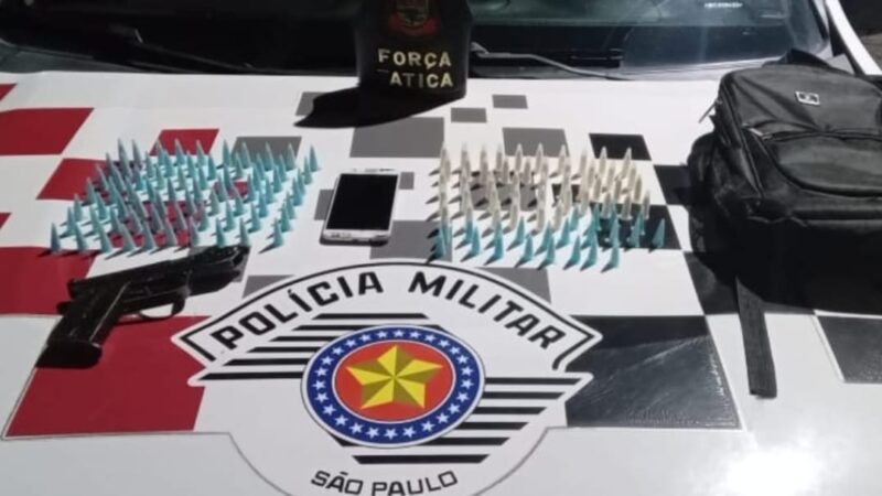 POLÍCIA MILITAR APREENDE ADOLESCENTE POR POSSE ILEGAL DE ARMA DE FOGO E TRÁFICO DE DROGAS EM CANAS