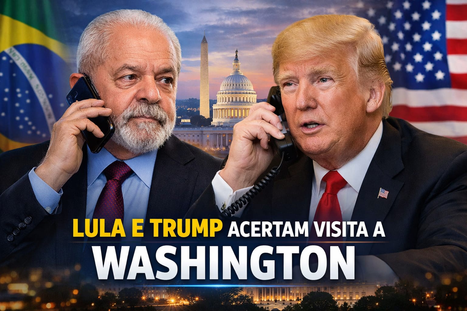 Lula e Trump conversam e confirmam visita do presidente brasileiro aos EUA