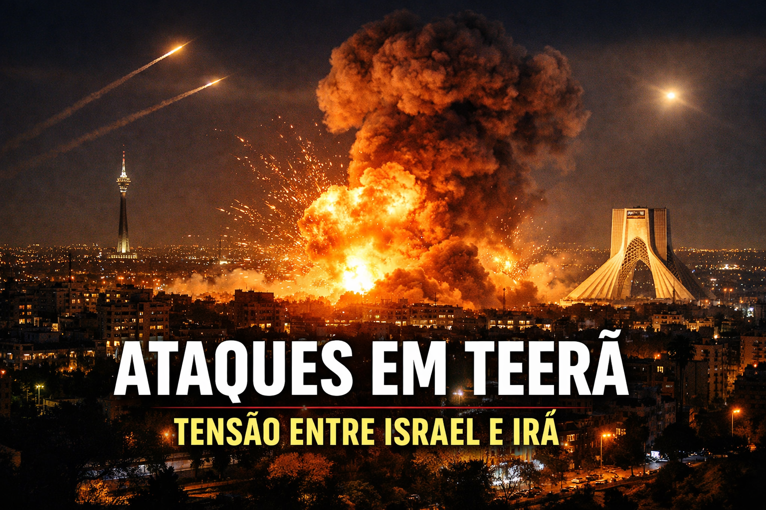 Ataques aéreos atingem Teerã e ampliam tensão entre Israel e Irã