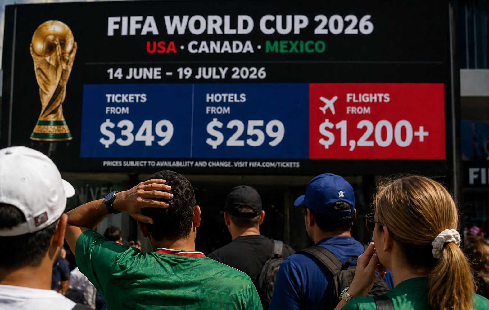 Copa nos Estados Unidos preocupa torcedores com altos custos de viagem e hospedagem